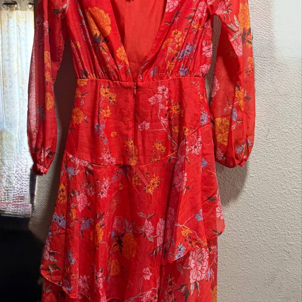 Finder Floral Red Dress